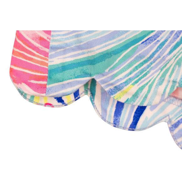 Lilly Pulitzer Size 8 Buttercup Stretch Short Seashell Pattern Scalloped Hem - Picture 4 of 7